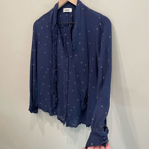 L'AGENCE Nina Star-Print Blouse - Picture 5 of 9